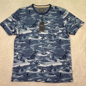 NEW Fat Face Mens Large Palm Tree Print T-Shirt Tropical Island Graphic Tee Flex